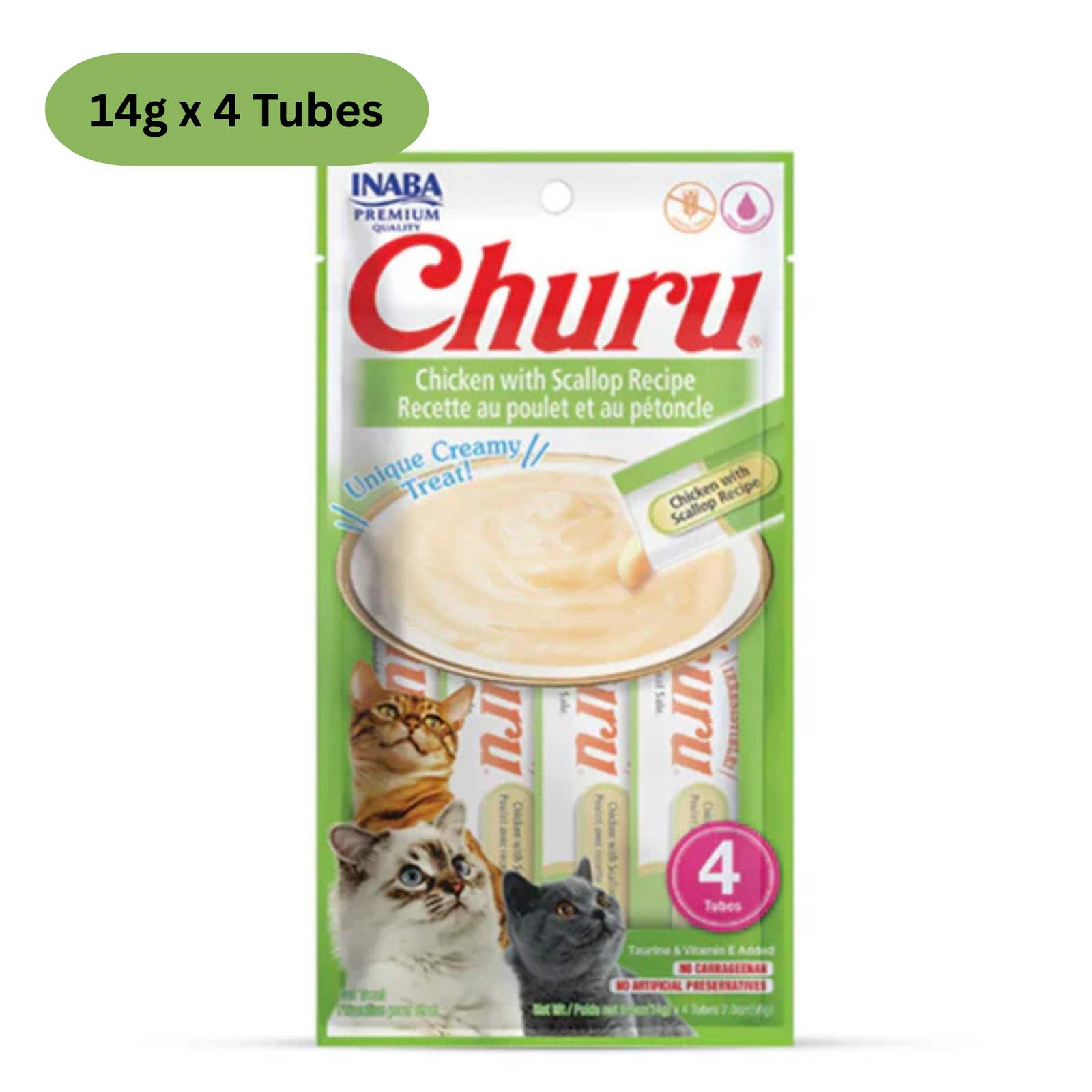 Inaba Churu Assorted Flavor Variety Pack (Chicken, Tuna & Samon, Chicken with Crab, Chicken with Shrimp, Tuna, Chicken & Scallop) image 8 - Rufftail Pune