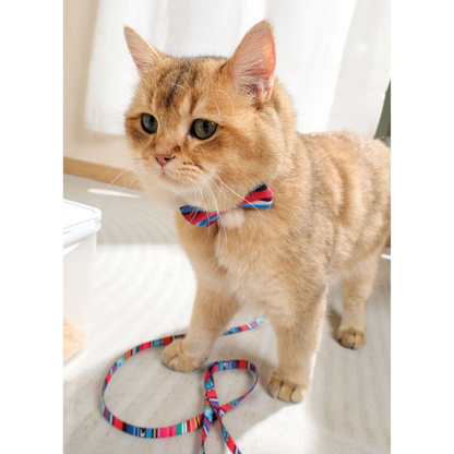 M-Pets Urban Style Jazz Stripes Bow Tie - Yellow (XS-S)