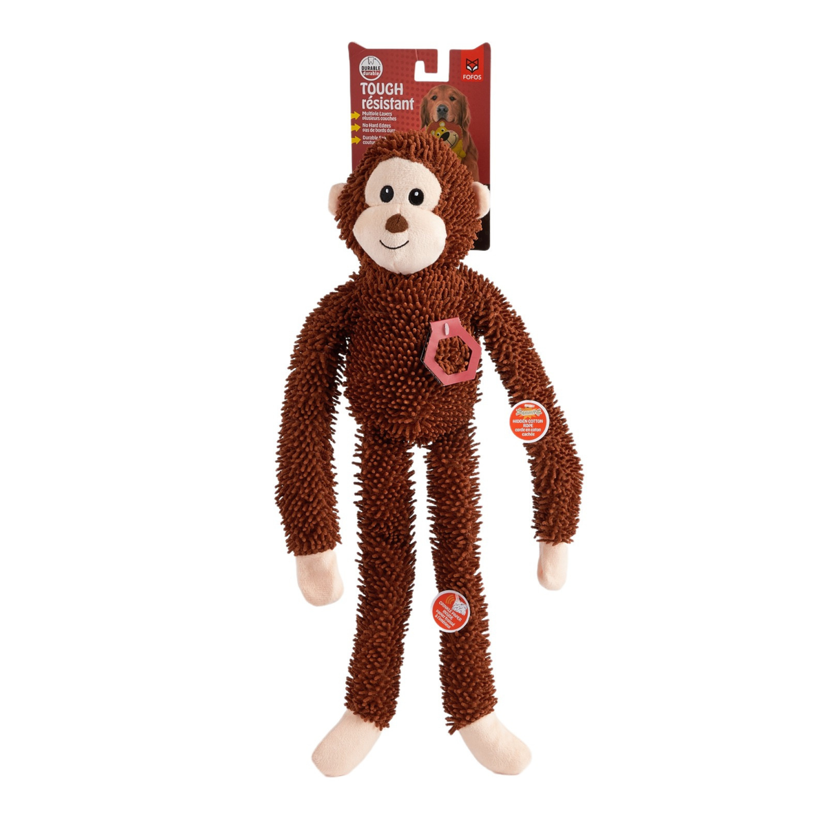 Barkbutler x FOFOS Tough Dog Toy Monkey Long Body - Rufftail