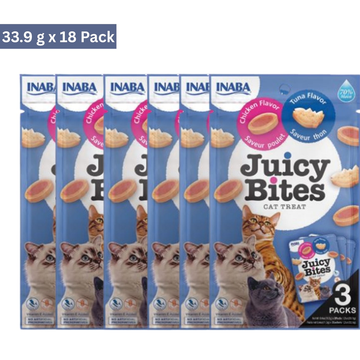 Inaba Juicy Bites Tuna & Chicken Flavor Cat Treat (33.9 g)