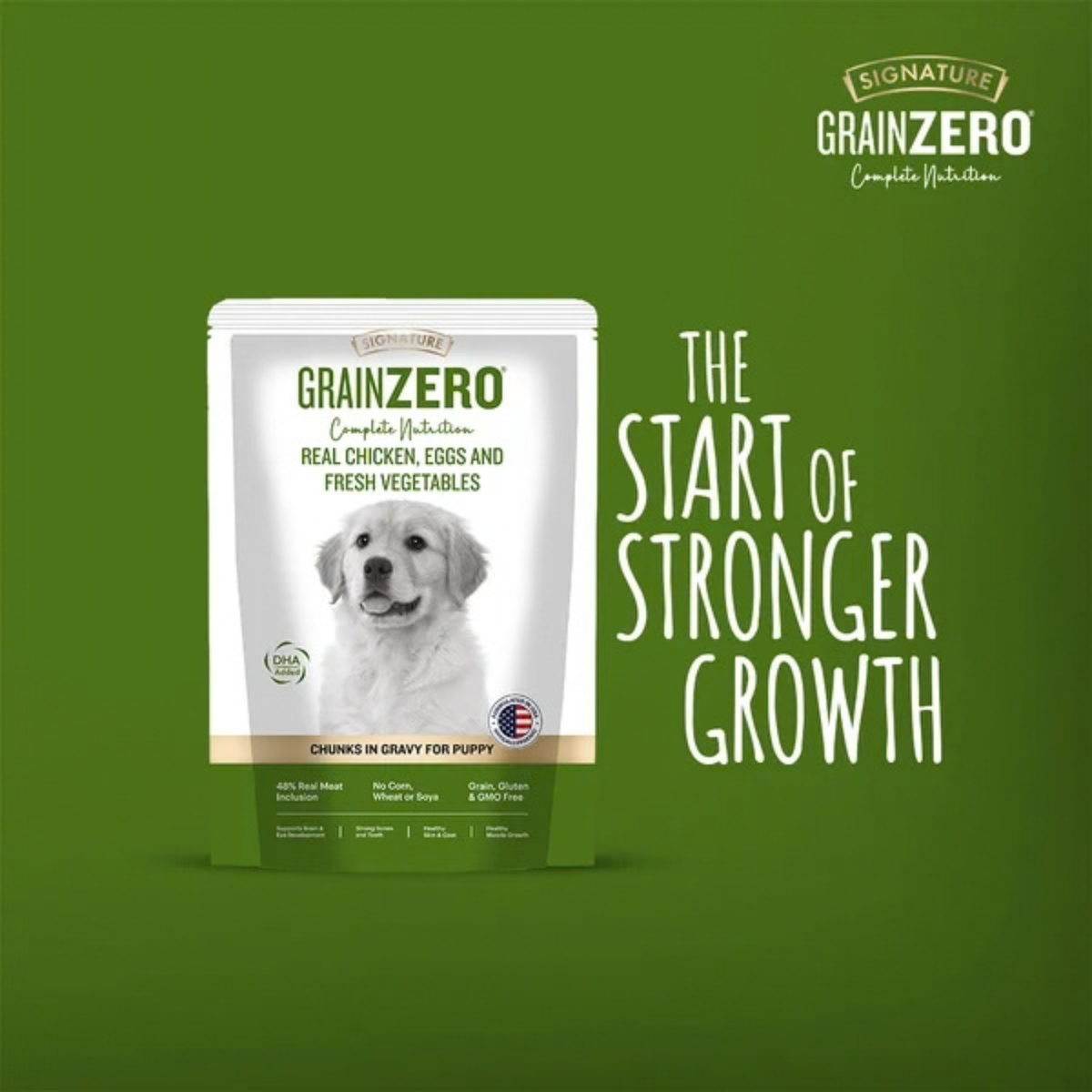 Signature Grain Zero Real Chicken Chunks Gravy Puppy Dog Wet Food