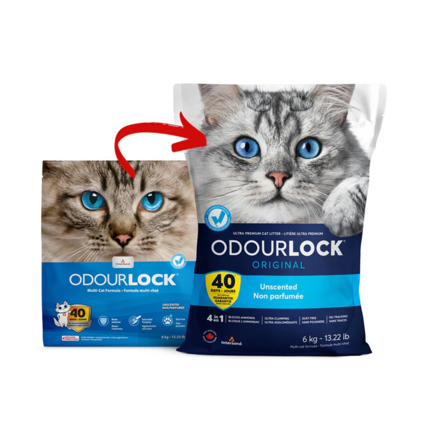 OdourLock Unscented Cat Litter (With Free APPLAWS CAT TIN 70g) - 12 kg - Rufftail