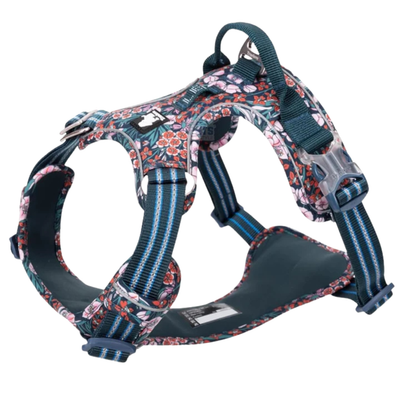 Floral No-Pull Dog Harness Cordura Fabric - Navy Blazer
