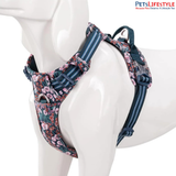 Floral No-Pull Dog Harness Cordura Fabric - Navy Blazer