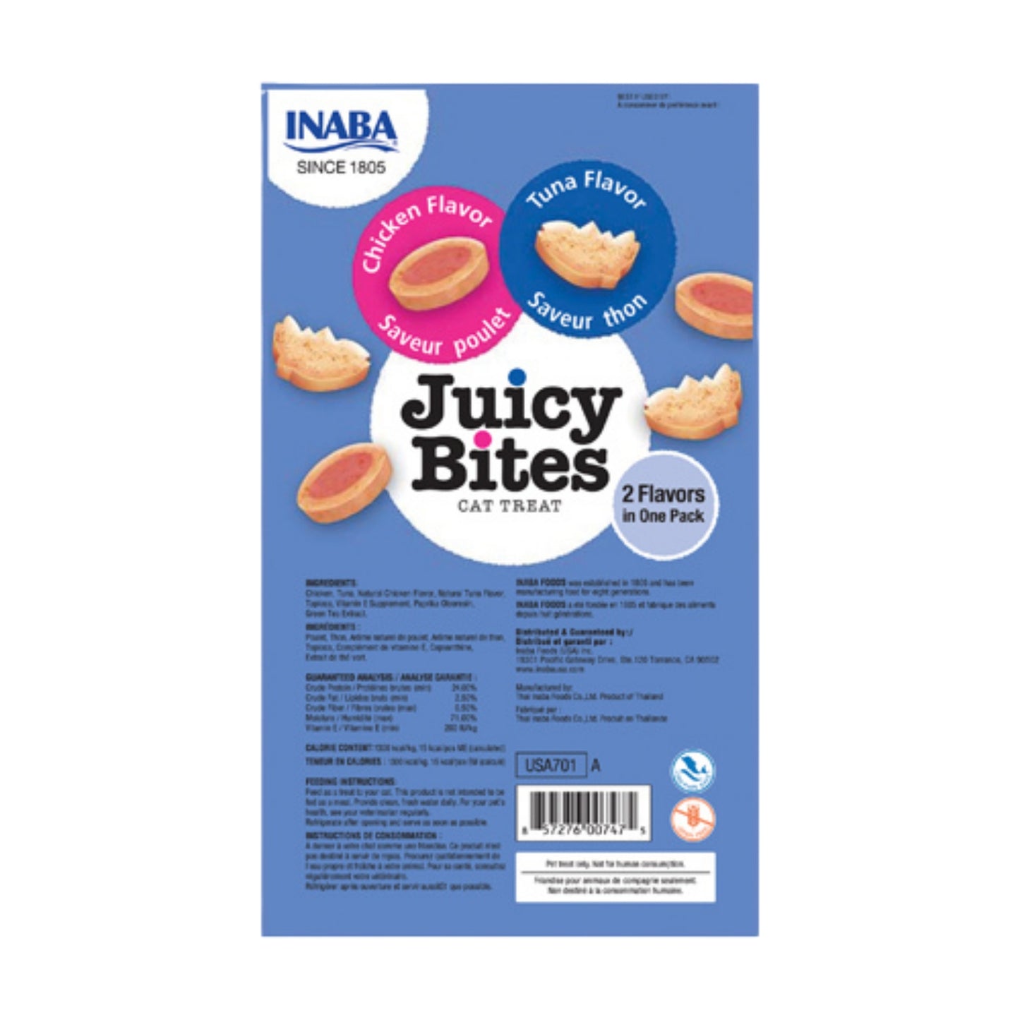 Inaba Juicy Bites Tuna & Chicken Flavor Cat Treat (33.9 g)