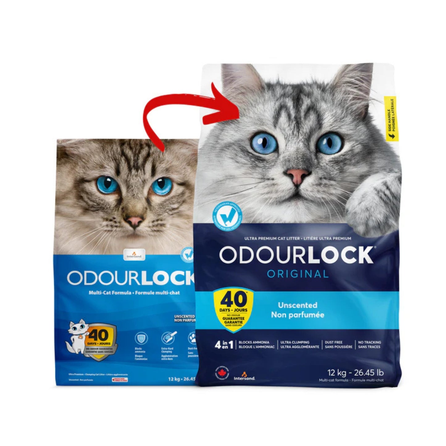 OdourLock Unscented Cat Litter (With Free APPLAWS CAT TIN 70g) - 12 kg - Rufftail