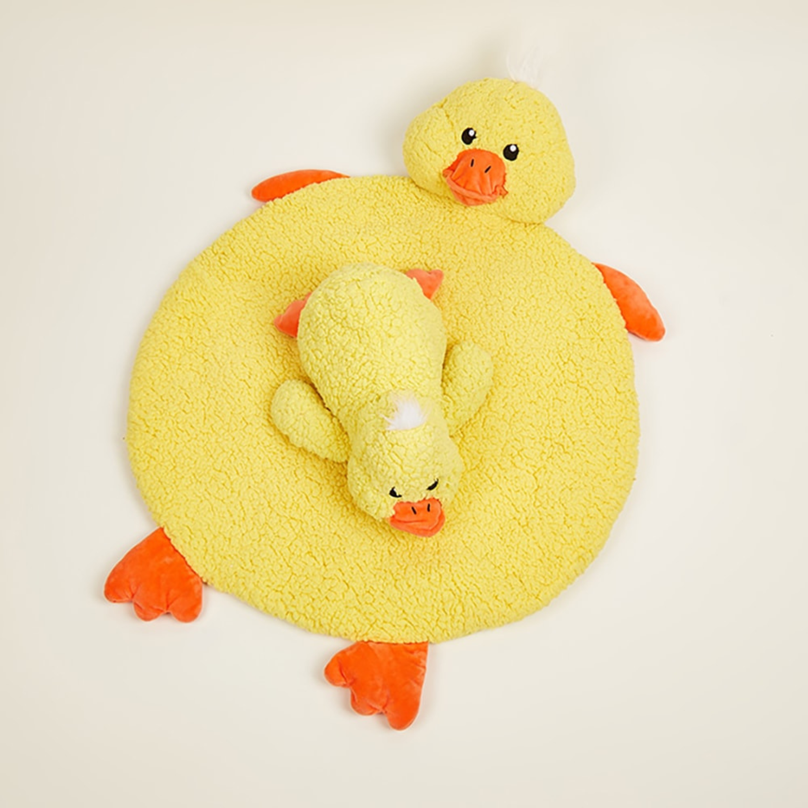 FOFOS Cuddle Duck Snuggle Stuffed Heartbeat Toy & Mat - Rufftail Pune