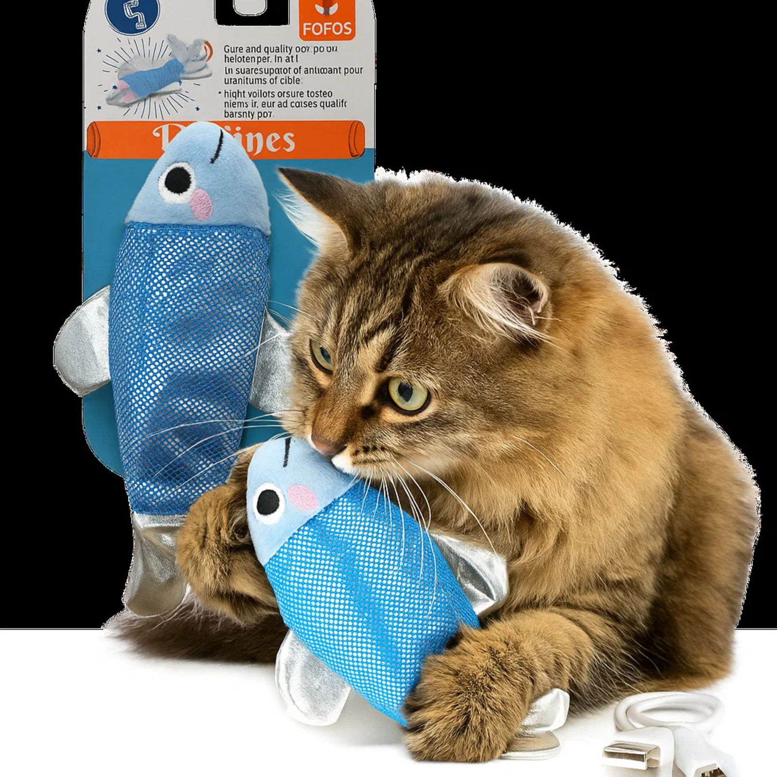 Barkbutler x FOFOS Sardines Dancing Fish Electric Cat Toy product image 2 - Rufftail Pune