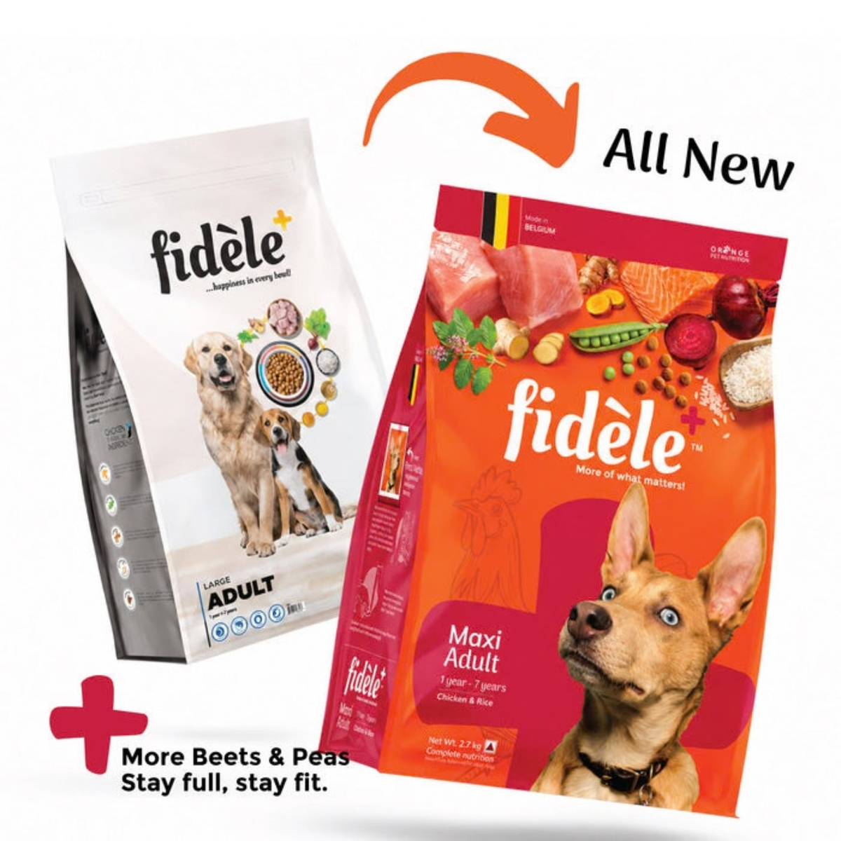 Fidele+ Large Adult Dry Dog Food For Large Breed 2.7 KG