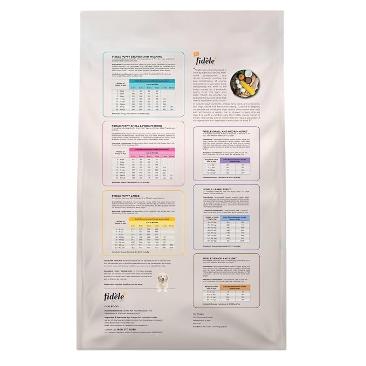 Fidele+ Large Adult Dry Dog Food For Large Breed 2.7 KG
