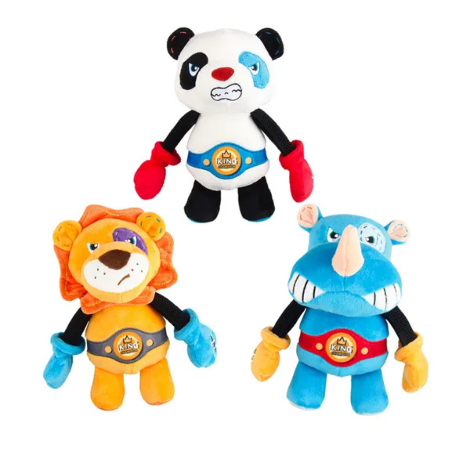 GiGwi Rock Zoo King Boxer Panda Toy for Dogs - Rufftail