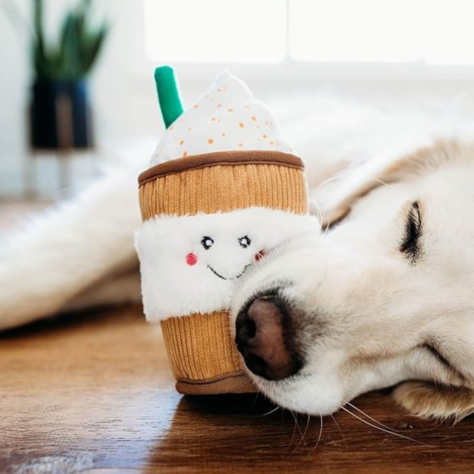 ZippyPaws NomNomz Soft & Cuddly Squeaky Dog Toy- Puppuccino product image 3 - Rufftail Pune