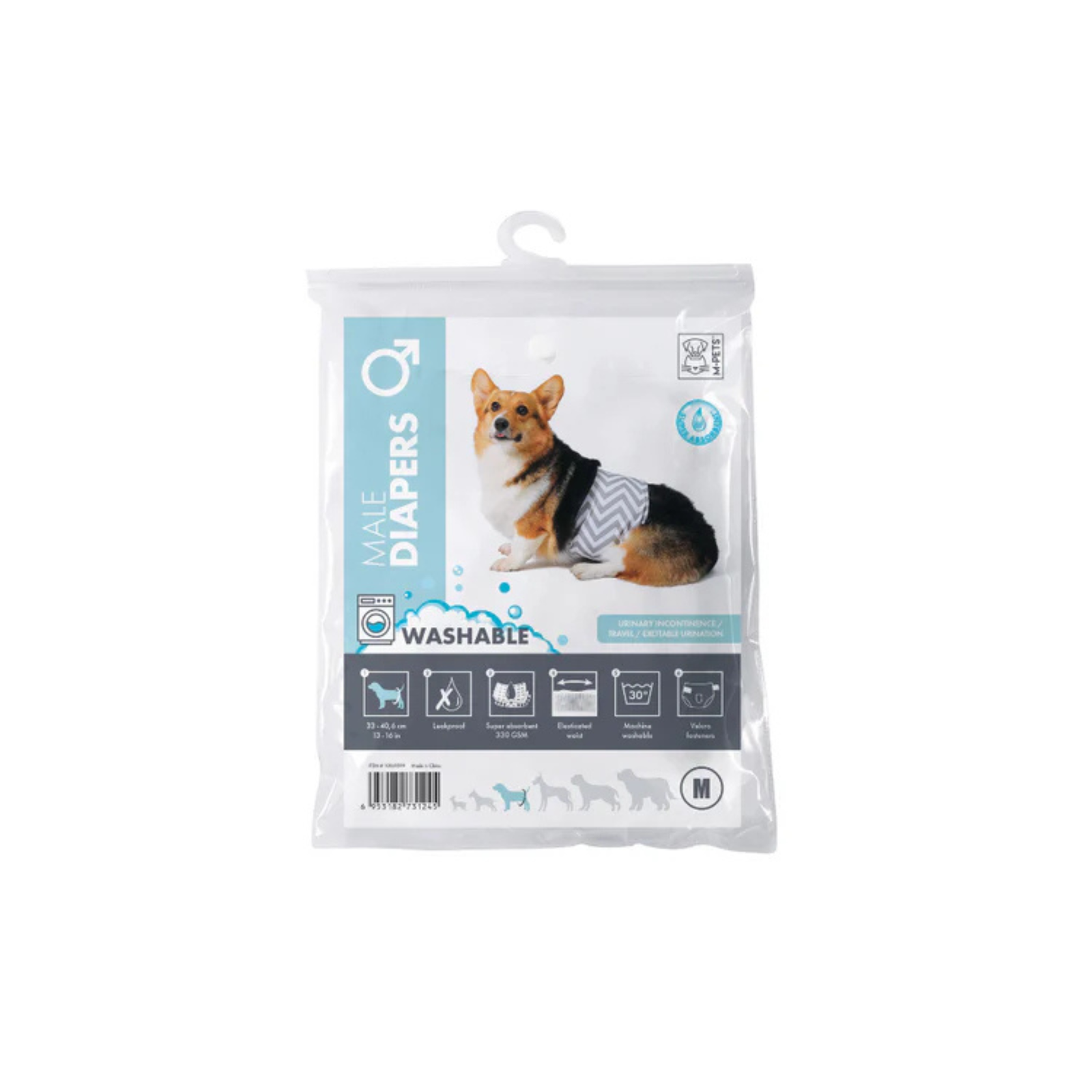 M-Pets Washable Male Dog Diaper