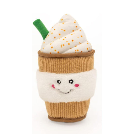 ZippyPaws NomNomz Soft & Cuddly Squeaky Dog Toy - Puppuccino