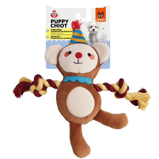 Barkbutler x Fofos Fluffy Puppy Toy Monkey- BROWN