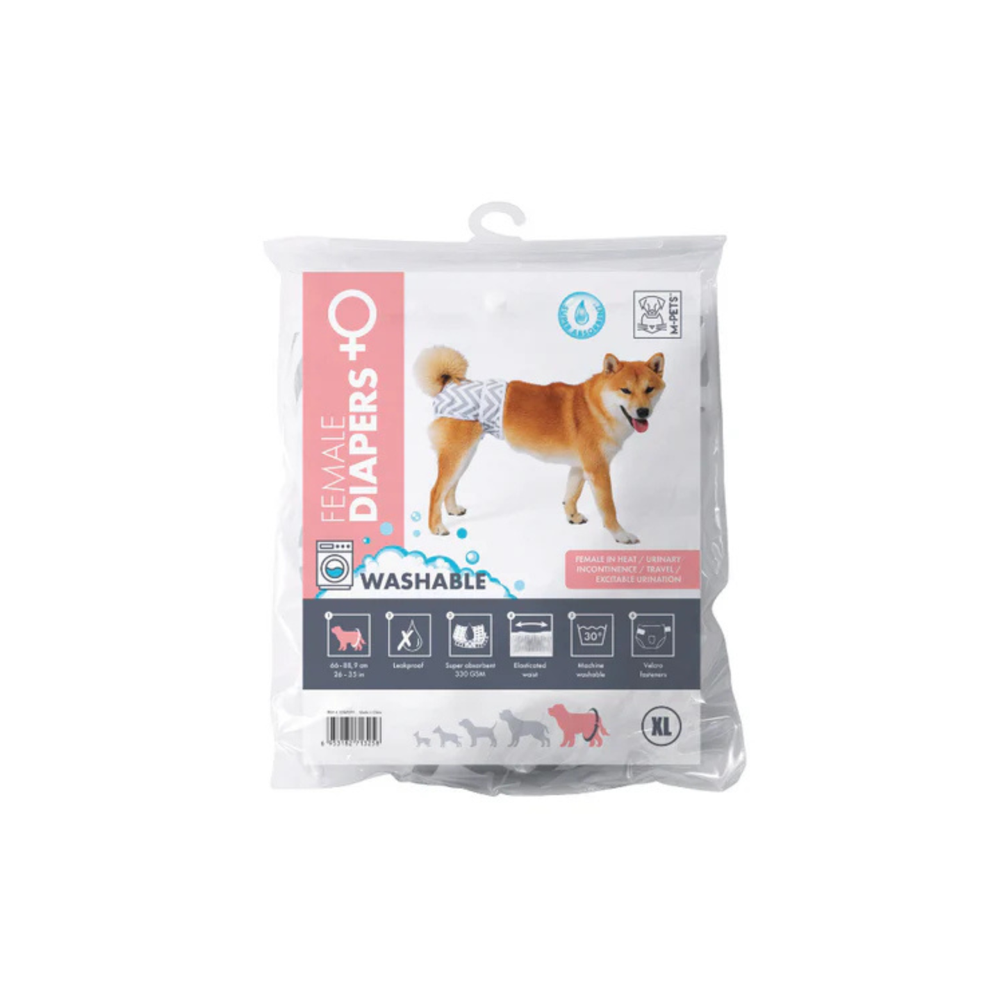 M-Pets WASHABLE DIAPERS - Female Dog
