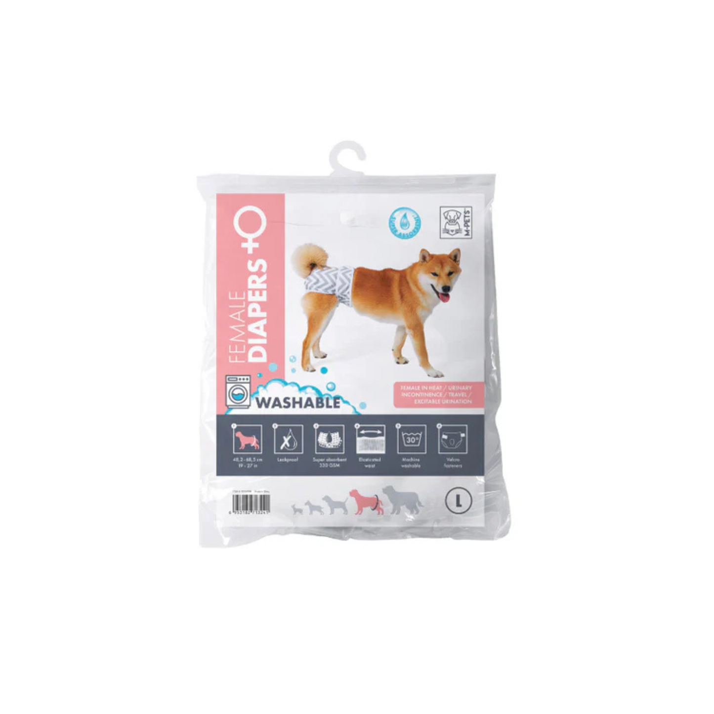 M-Pets WASHABLE DIAPERS - Female Dog