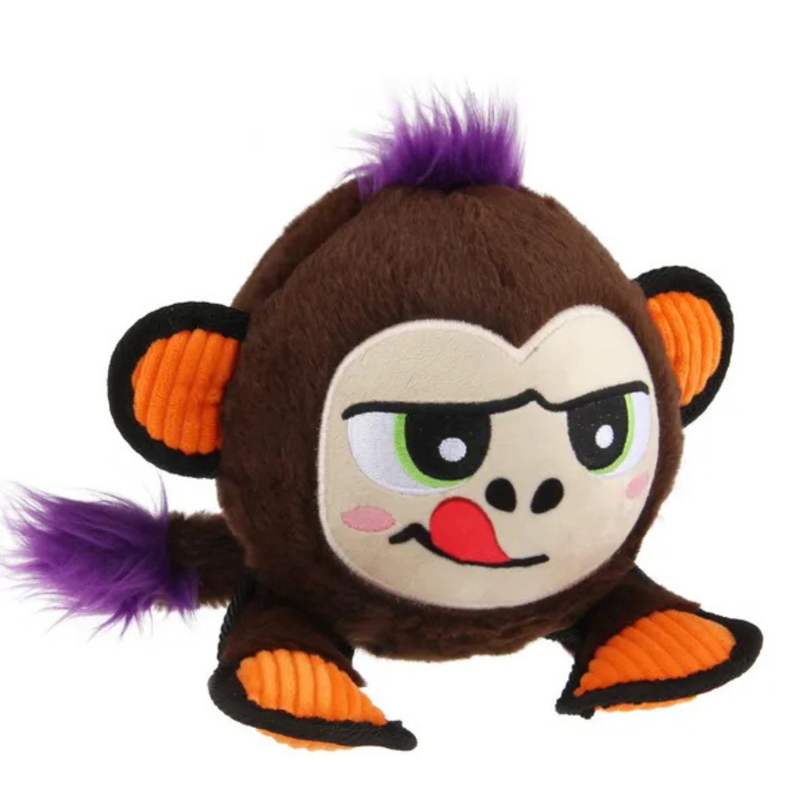 GiGwi Plush JUMBALL Monkey Toy for Dogs (Brown) - Rufftail