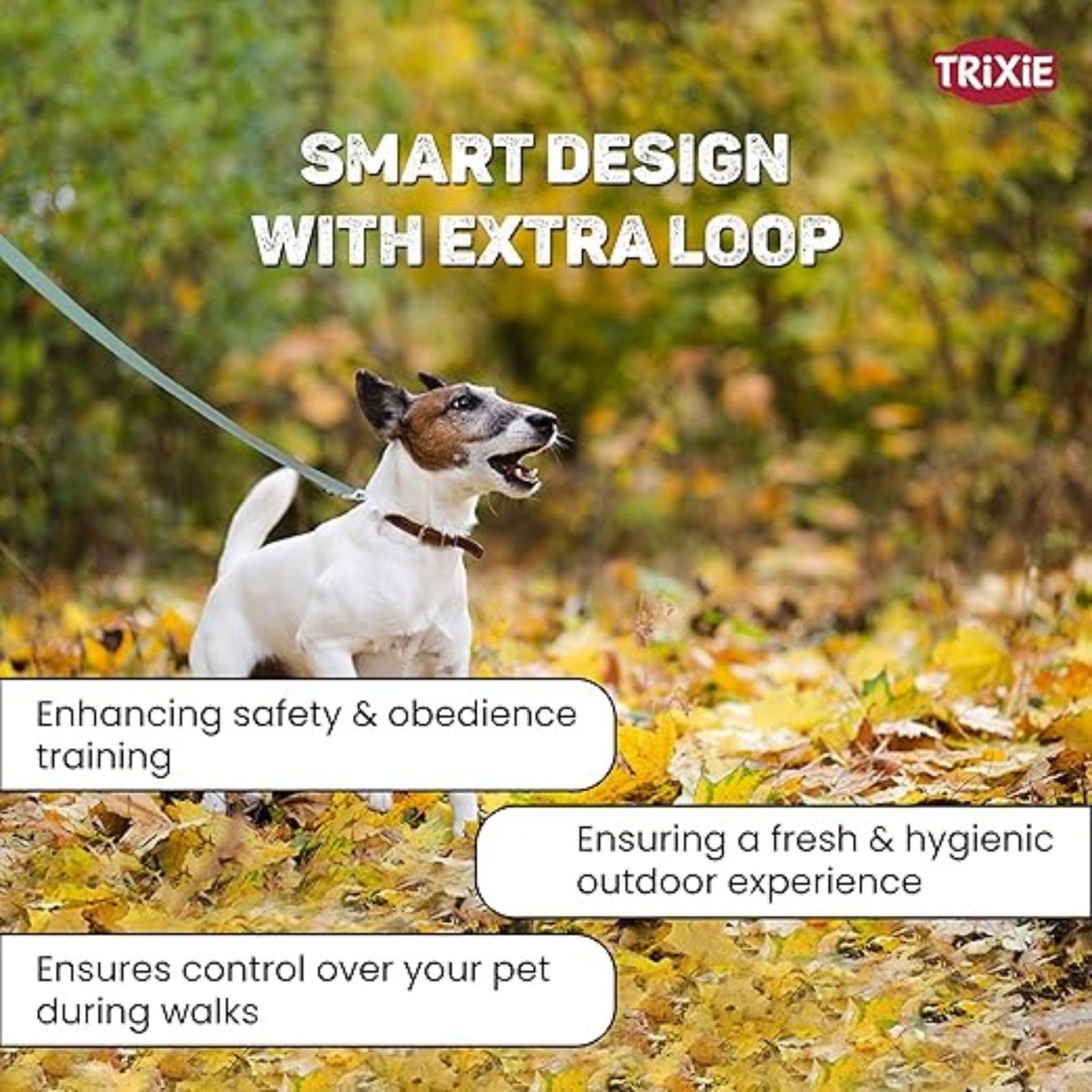 Trixie Premium Lead Extra Long M-L Sage Leash product image 3 - Rufftail Pune
