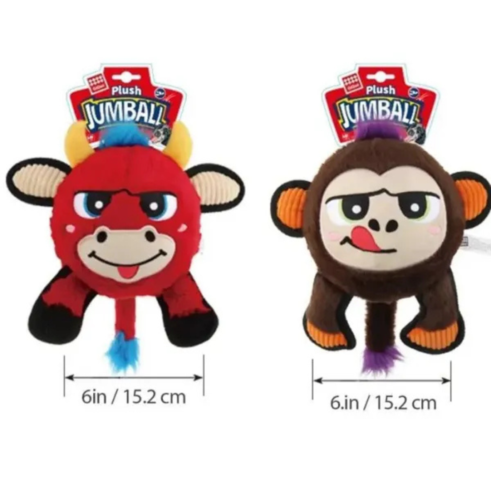 GiGwi Plush JUMBALL Monkey Toy for Dogs (Brown) - Rufftail