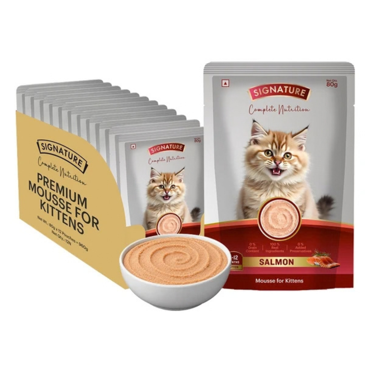 Signature Grain Zero Salmon Mousse Kitten Cat Wet Food
