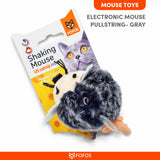 BarkButler x Fofos Pull String & Sound Chip Mouse Electronic Cat Toy- Gray product image 2 - Rufftail Pune