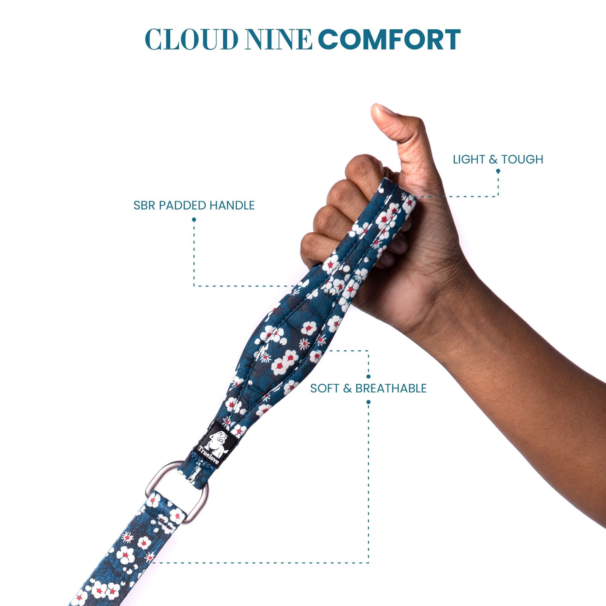 Truelove Floral Pet Leash with Multi-Handles for Dogs - Rufftail