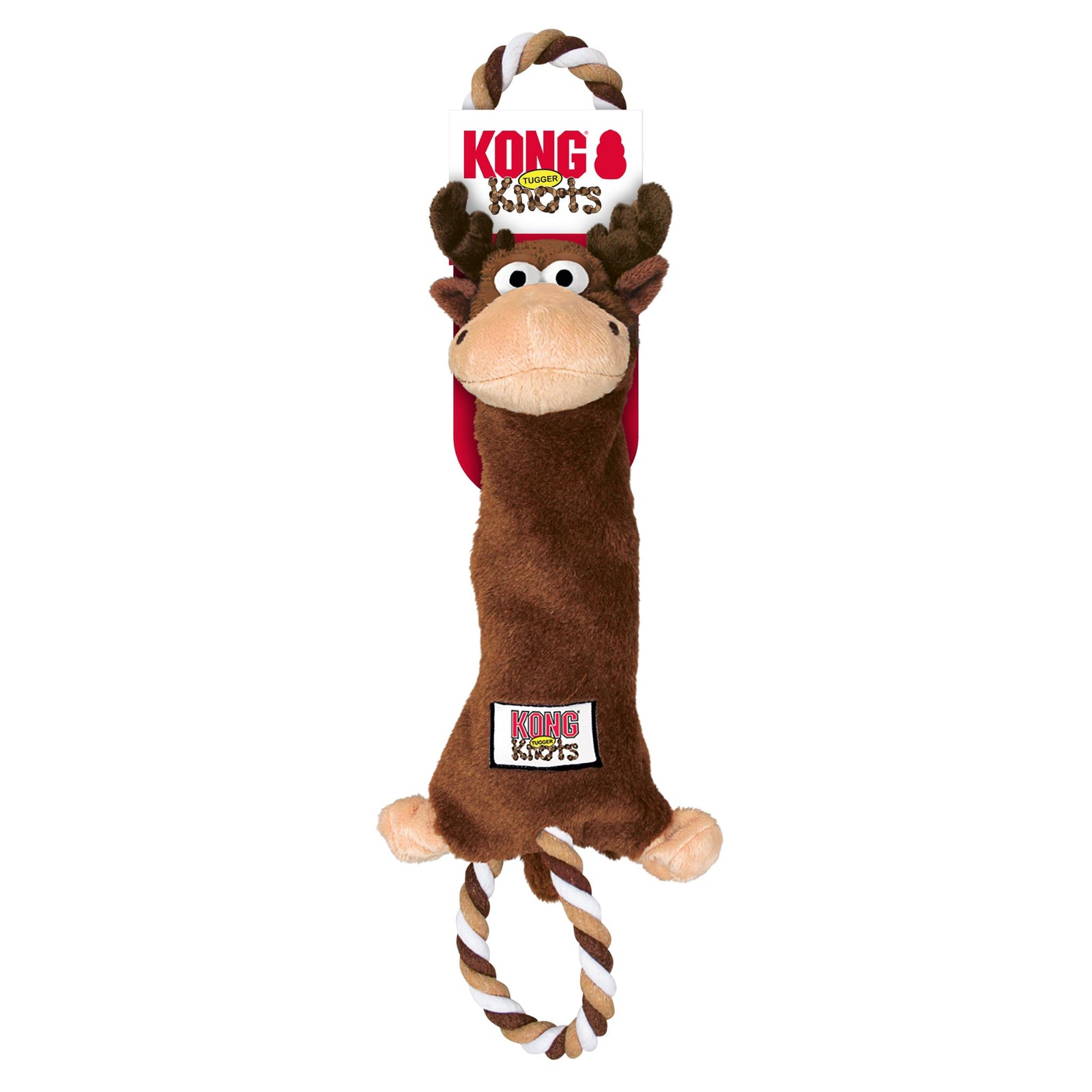 KONG Tugger Knots Moose – Tough & Fun Dog Toy for Tug Play - Rufftail