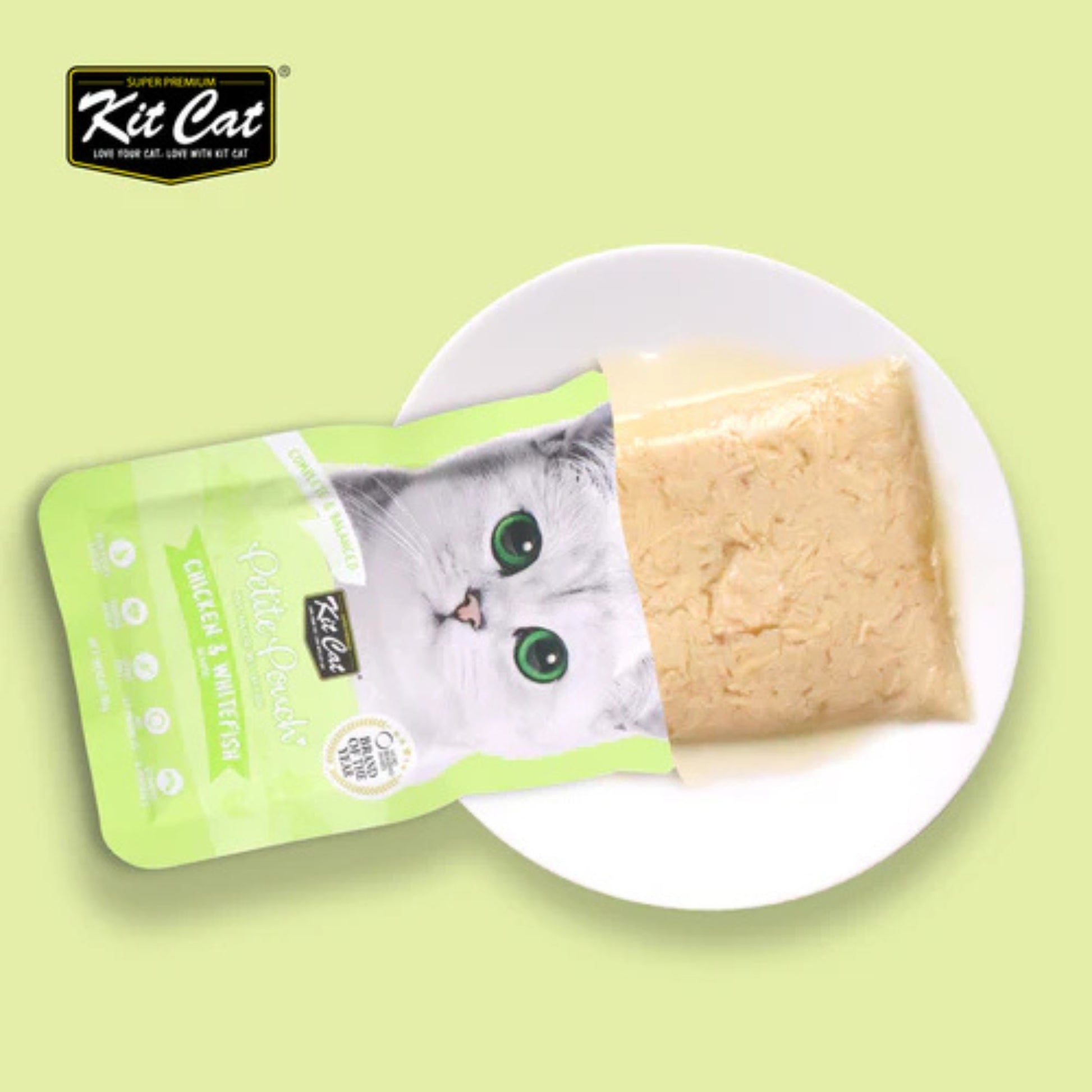 Kit Cat Petite Pouch Chicken & Whitefish in Aspic- Wet Cat Food 70g - Rufftail