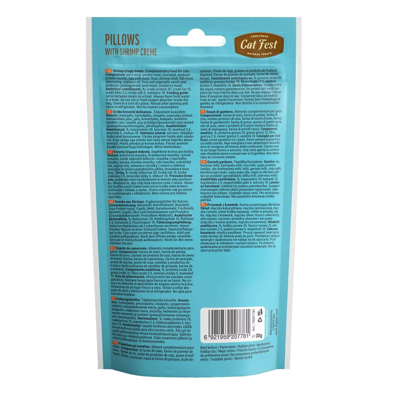 Catfest Pillows with Shrimp Cream- Healthy Cat Treats for All Breeds product image 2 - Rufftail Pune