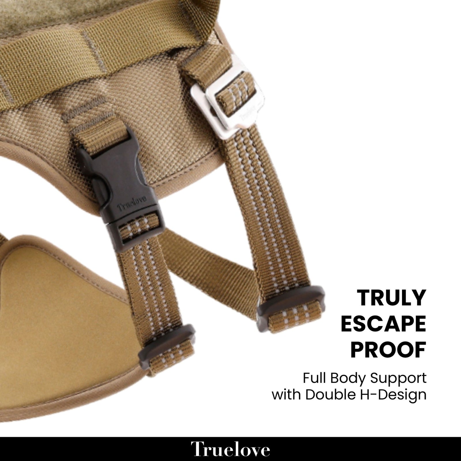 Truelove Escape Proof Dog Harness Comfortable Fit- Army Green product image 3 - Rufftail Pune
