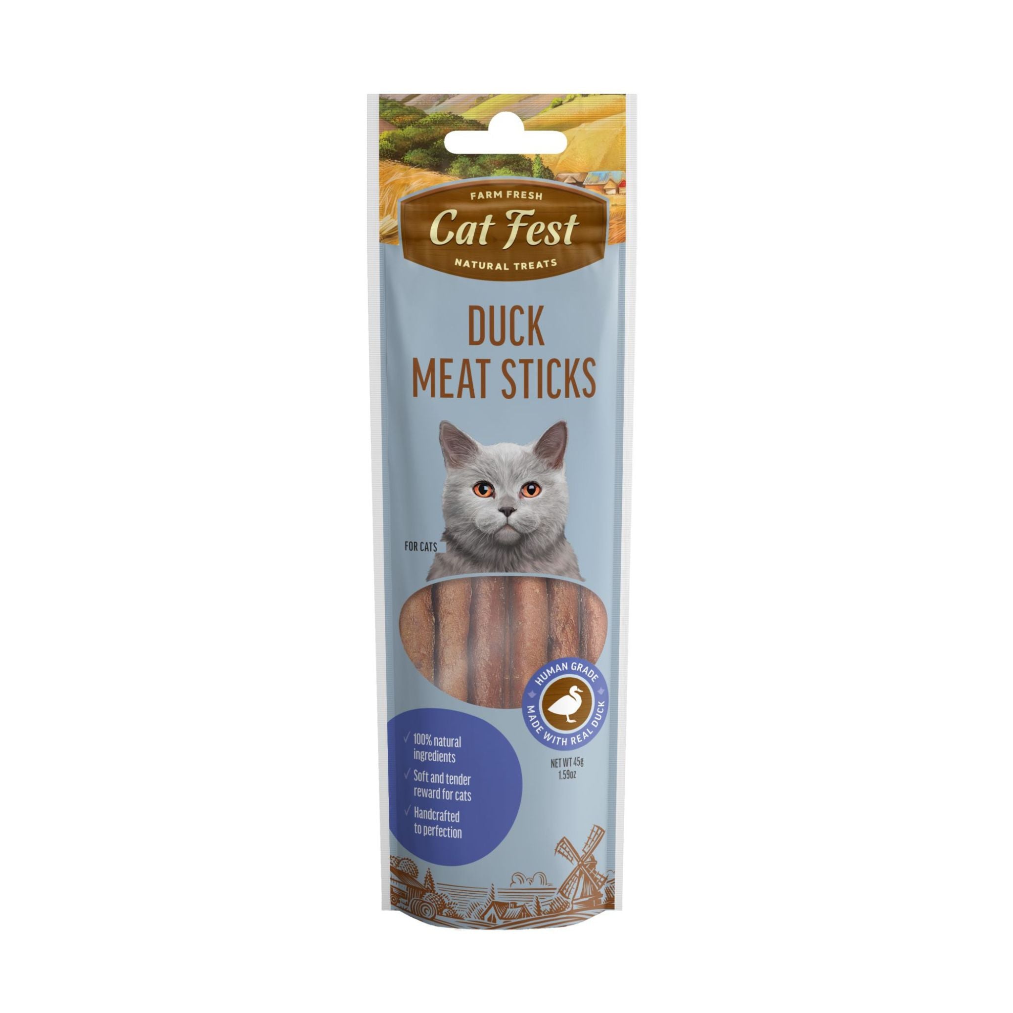 CatFest Meat Sticks Duck for Cats – Healthy & Delicious Cat Treats - Rufftail