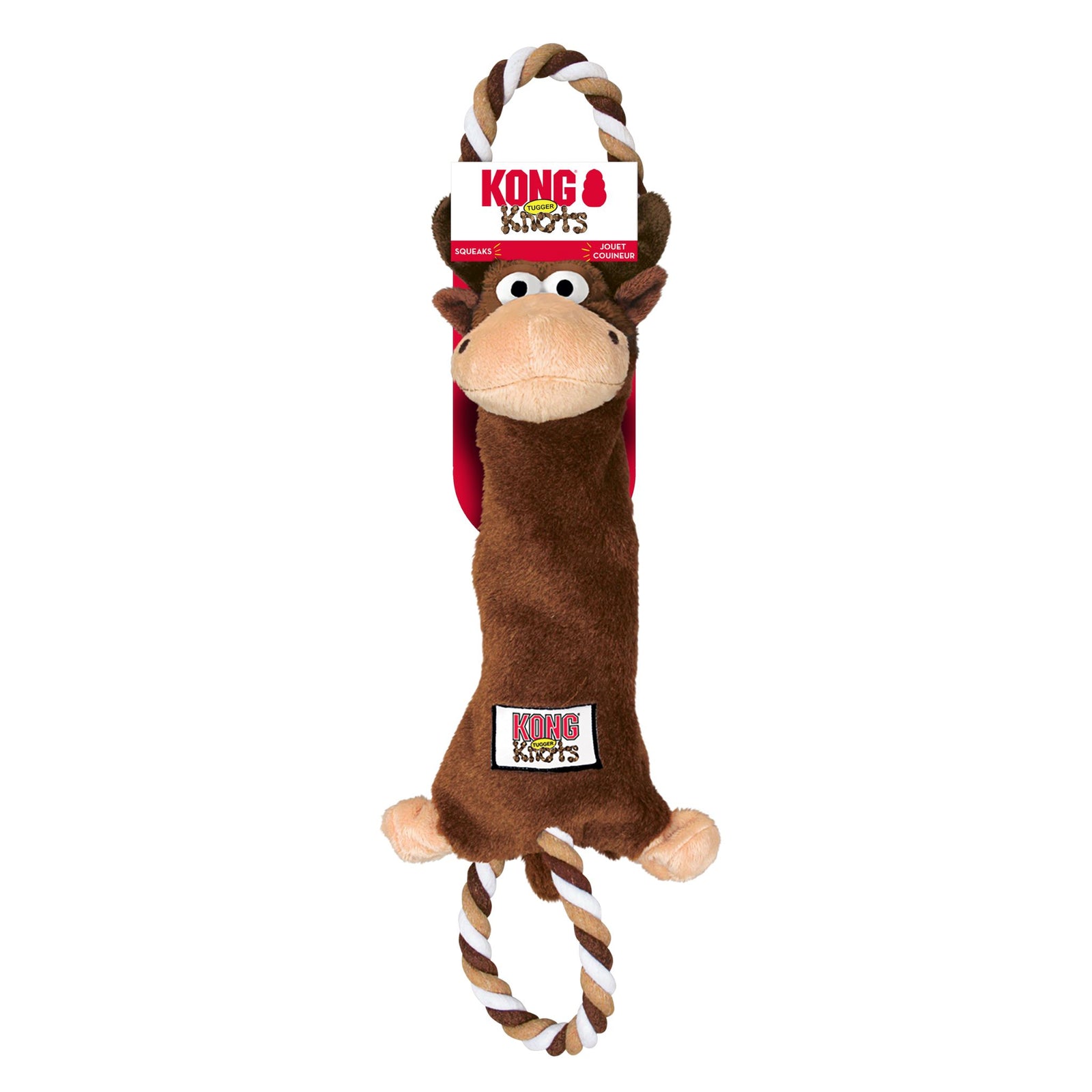 KONG Tugger Knots Moose – Tough & Fun Dog Toy for Tug Play - Rufftail