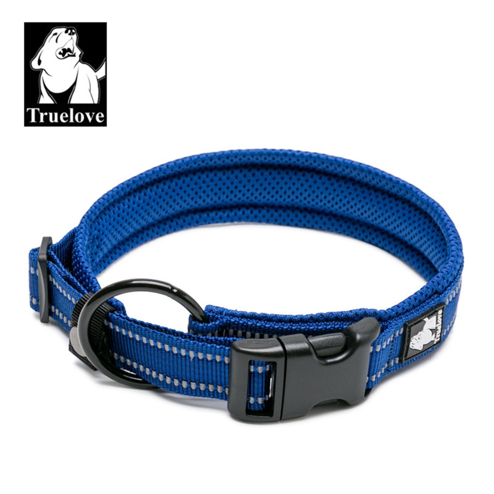 TRUELOVE Classic Collar for Dogs: Reflective & Comfortable - Royal Blue - Rufftail