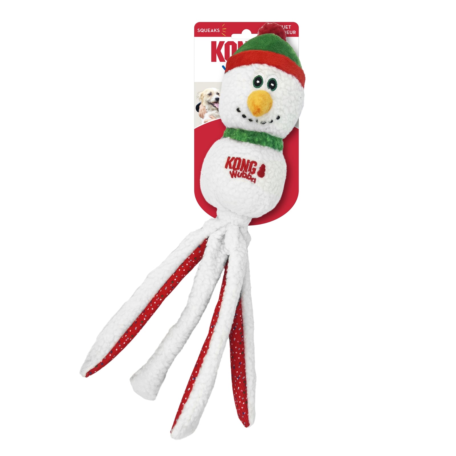 KONG Christmas Wubba Dog Toy – Festive Fun with Long Tails - Rufftail