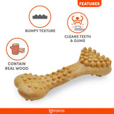 BarkButler x FOFOS Woodplay Brush Bone Durable Dog Chew Toy product image 3 - Rufftail Pune