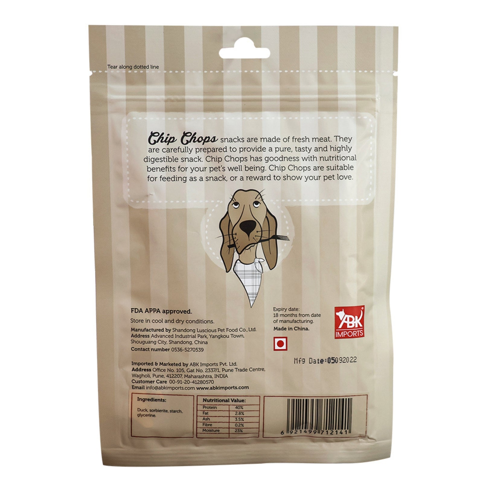 Chip Chops Roast Duck Strips 70g - Rufftail