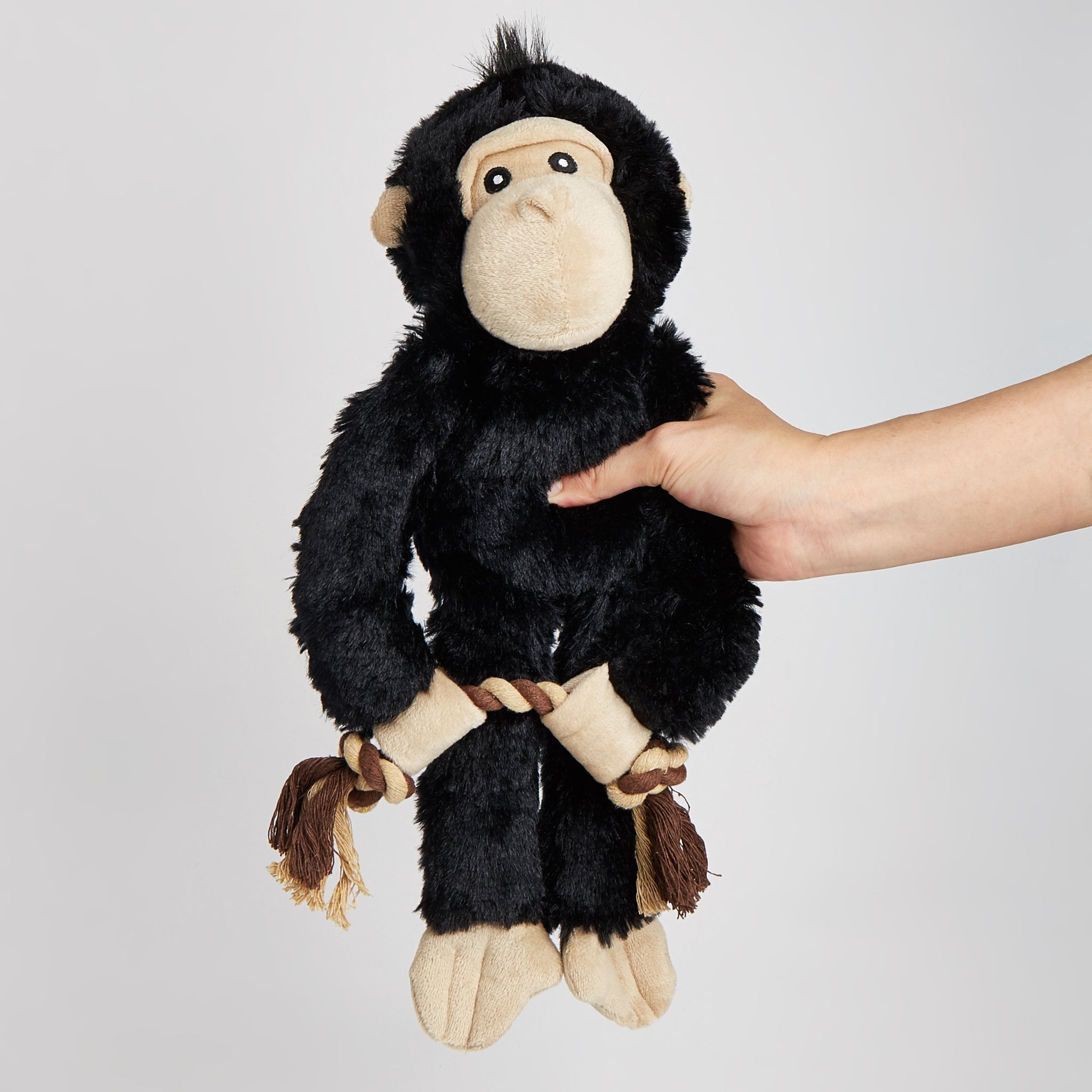 BarkButler x FOFOS Wildlife Plush Gorilla Toy - Squeaky & Soft Dog Toy - Rufftail