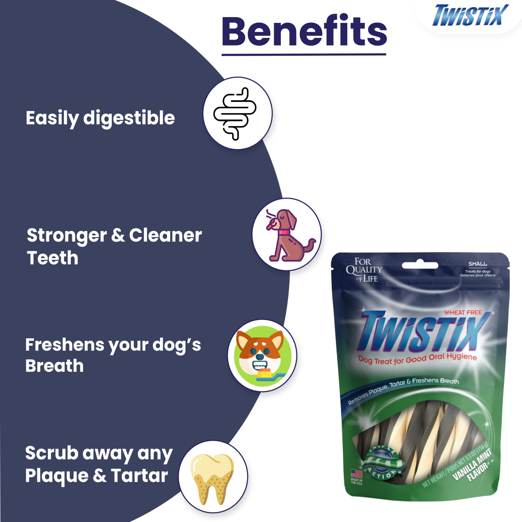 NPIC Twistix Vanilla Mint Flavor 156g for dogs - Rufftail
