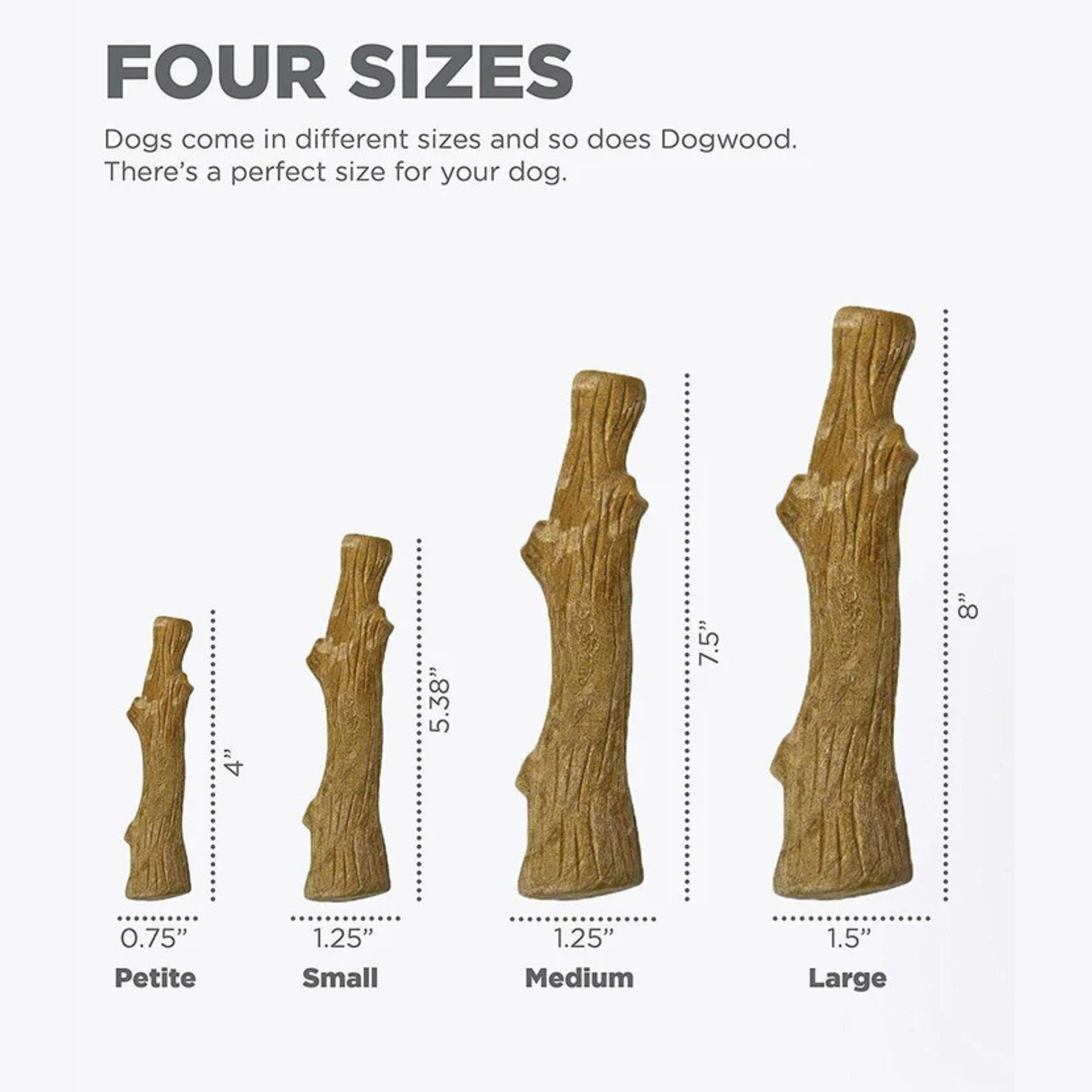 Petstages Dogwood Durable Stick Dog Toy- Medium 18cm product image 3 - Rufftail Pune