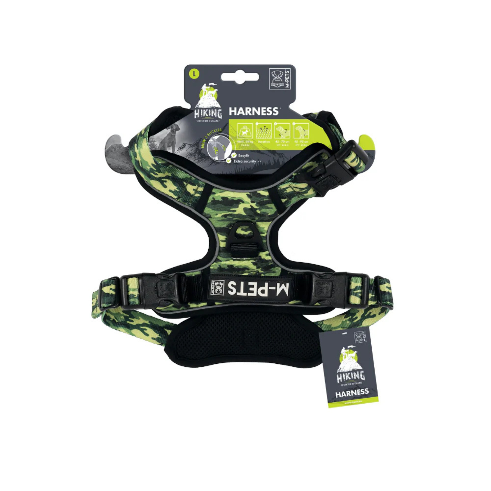 M-Pets HIKING Harness Camouflage for Dogs product image 2 - Rufftail Pune