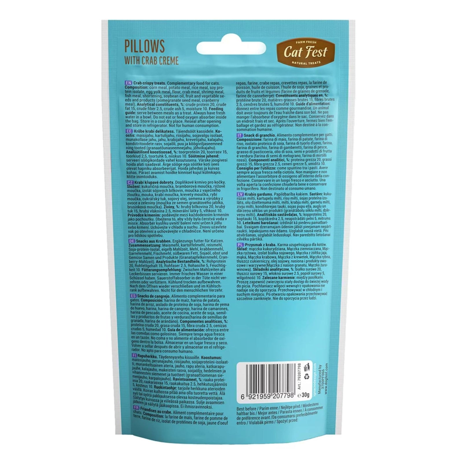 Catfest Pillows with Crab Cream – Healthy Cat Treats for All Breeds product image 2 - Rufftail Pune