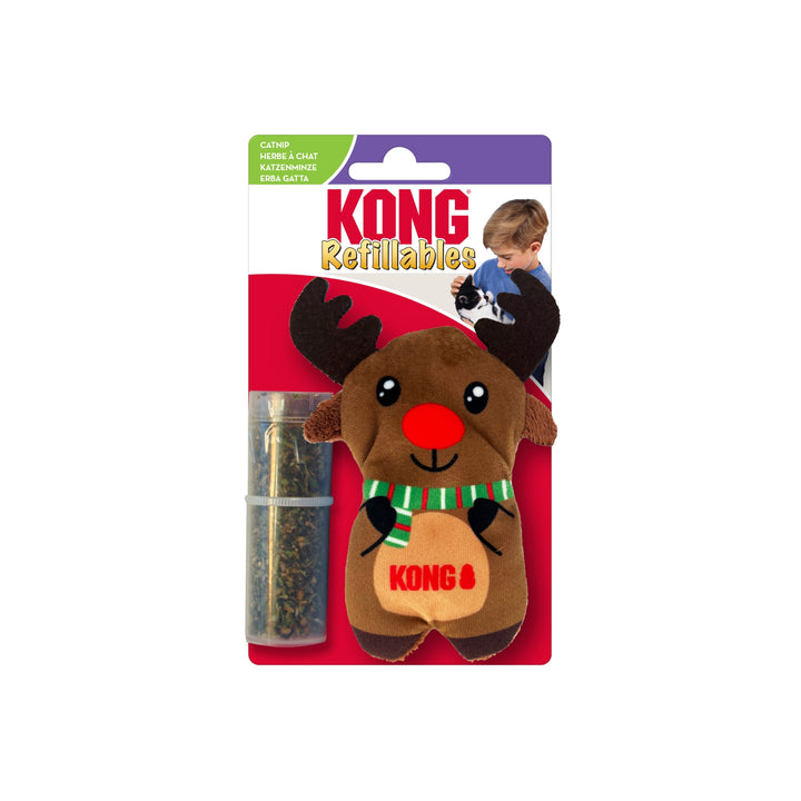 KONG Holiday Refillables Reindeer Cat Toys: Fun & Engaging Toys - Rufftail