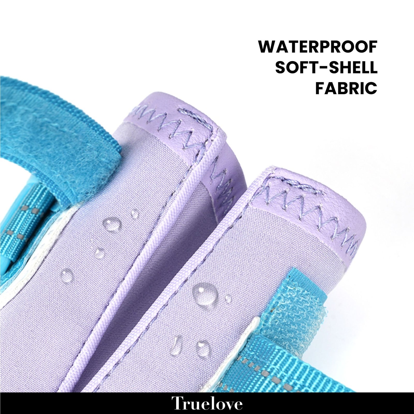 Truelove Reflective Waterproof & TPR Sole Dog Shoes - Set Of 4 Pinecone/Glazed Ginger - Rufftail