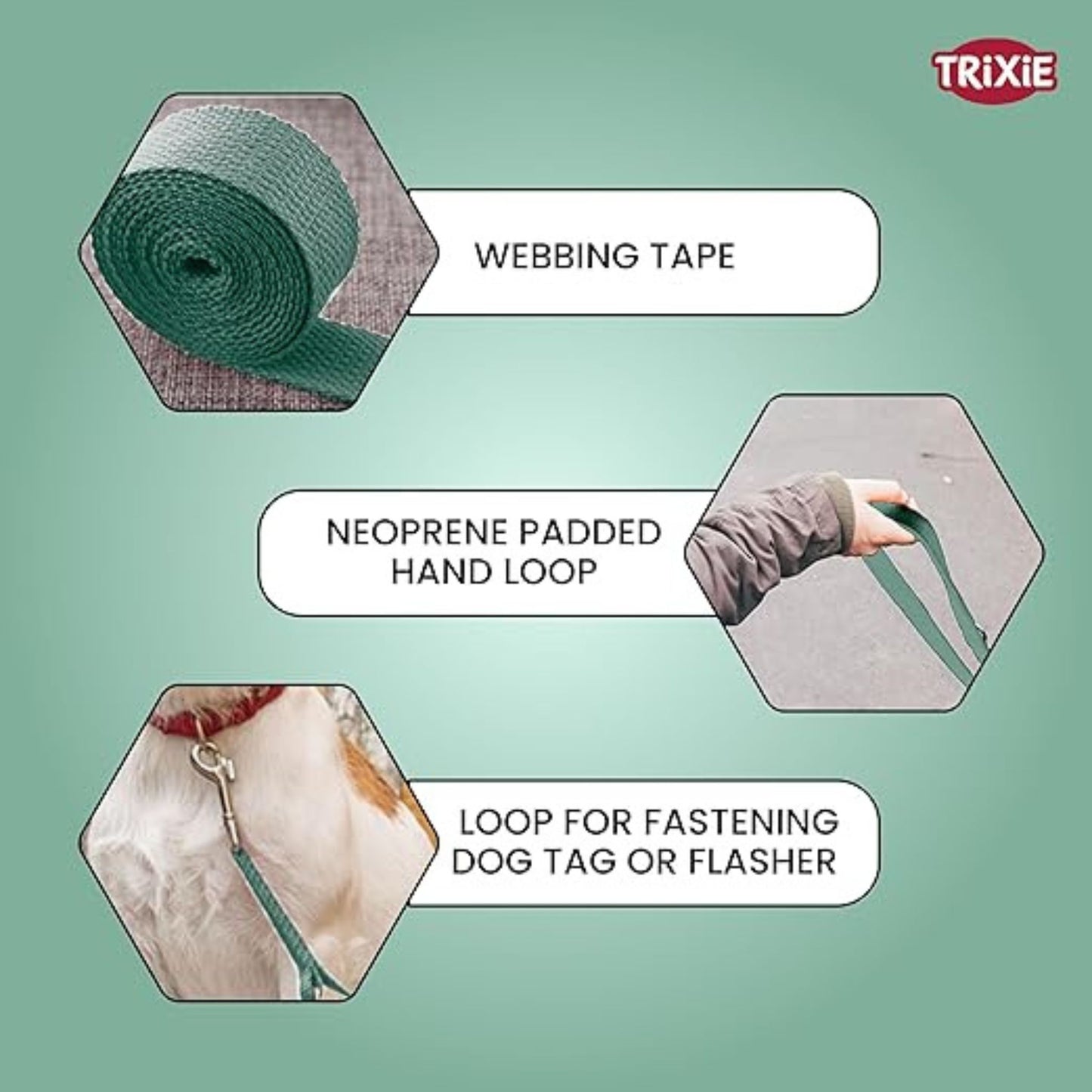 Trixie Premium Lead Extra Long M-L Sage Leash