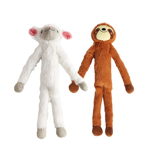 Barkbutler x FOFOS Sloth & Sheep Dog Toy- 2pk