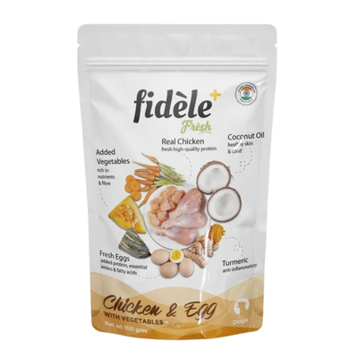 Fidele+ Fresh Chicken & Egg With Vegetables Pouch (12x100g)