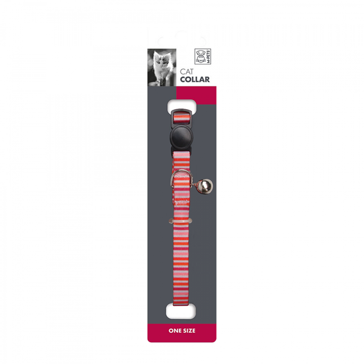 M-PETS Classic Cat Collars LINES Cat Collar Assorted (Pink/Blue) product image 2 - Rufftail Pune