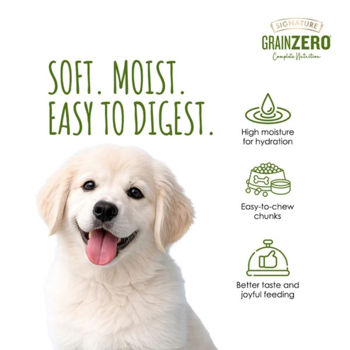 Signature Grain Zero Real Chicken Chunks Gravy Puppy Dog Wet Food