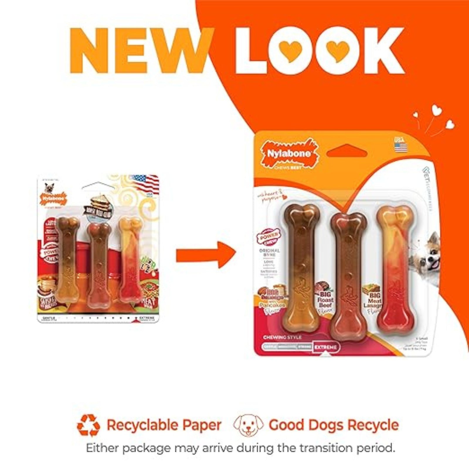Nylabone Power Chew Flavours Frenzy Bone Triple (Pack of 3) product image 2 - Rufftail Pune